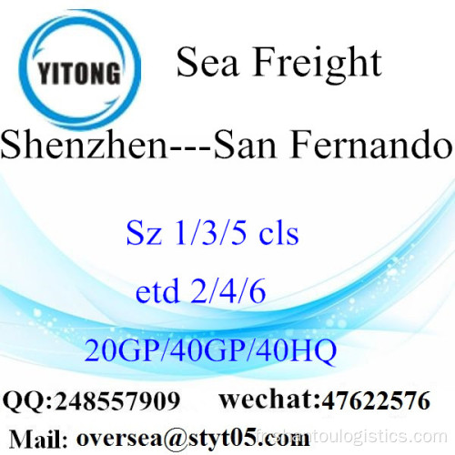 Shenzhen Port Sea Freight Shipping à San Fernando